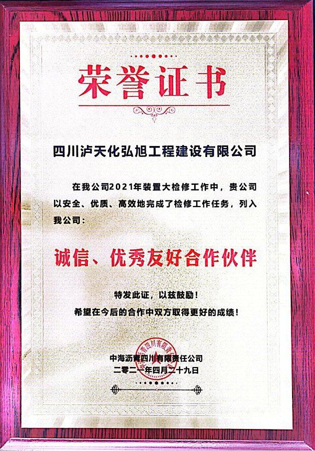 誠信、優(yōu)秀友好合作伙伴(圖1)